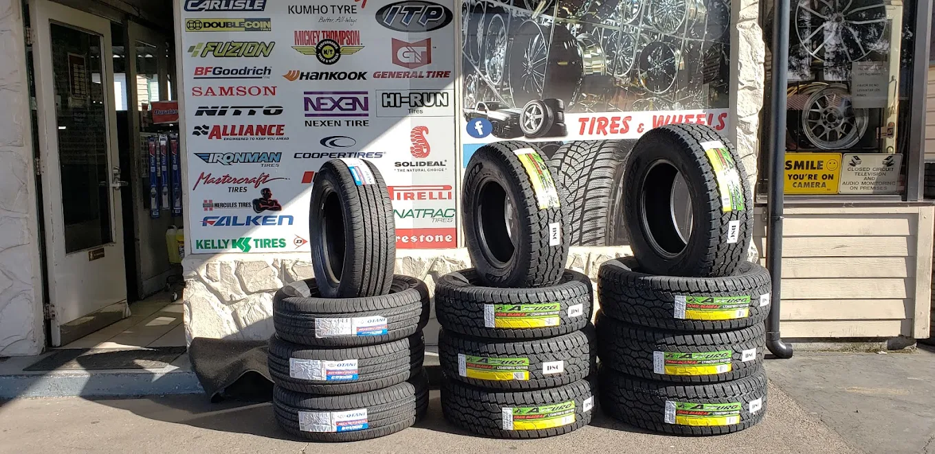 tire shop in Woodburn outdoor tire inventory